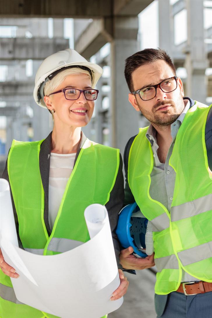 Anette Aarhaus auf der Baustelle