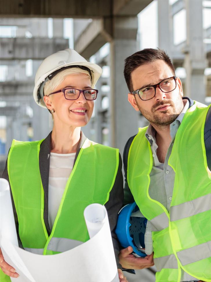 Anette Aarhaus auf der Baustelle